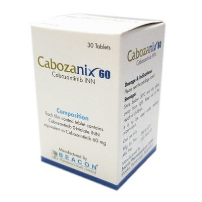 comprare Beacon Cabozantinib XL-184 Cabozanix 60mg*30 compresse Cancro ai reni, cancro alla tiroide, cancro al fegato, sarcoma dei tessuti molli, cancro ai polmoni non a piccole cellule, cancro alla prostata, cancro al seno, cancro alle ovaie online manufacture