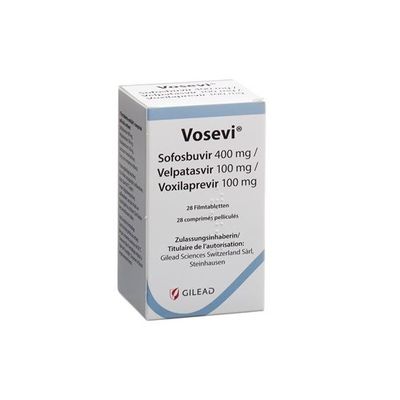 Gilead Sofosbuvir/ Velpatasvir/ Voxilaprevir Vosevi 400mg*28 compresse Epatite C Per il cancro allo stadio 1 2 3